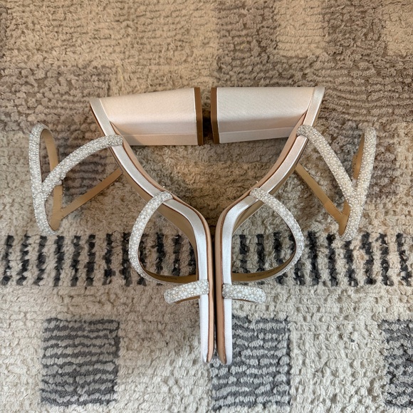 Badgley Mischa Delilah Heels Soft White Size 8.5 - Picture 6 of 11